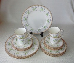 Mikasa FRENCH VIOLETS 20 Piece Bone China Set Japan L9804 ~ Service for 4 Unused - £101.78 GBP