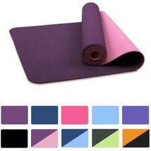 Exercise Yoga Mat High Density Fitness Mat with Carrying Strap 72&quot;x 24&quot;x 6mm - £22.76 GBP+