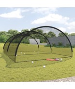 vidaXL Baseball Batting Cage Net Black 236.2&quot;x157.5&quot;x98.4&quot; Polyester - $11,694.54 MXN