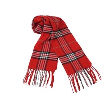 J.Valintin Unisex Plaid Scarf Soft Feel Acrylic Fashion Design #Scarf6 Red image 4