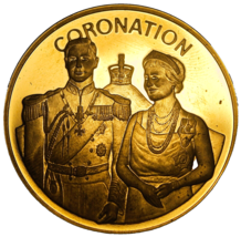 37.8mm 24K GOLD Plated 1980 The Queens Coronation Proof Medallion~Excellent~Fr/S - £12.91 GBP