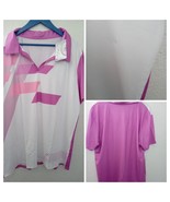Speed For Run Women&#39;s Collared Golf Shirt Pink/White Geometric Size 2XL.... - $24.69 CAD