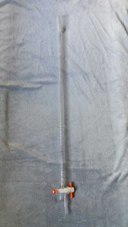 KIMAX USA TD 50 ml Lab Glass Burette w/ Teflon Stopcock 20 Degree C USED... - $26.31