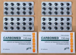 x2 CARBOMED 60 tablets - against diarrhea, flatulence, stomach cramps, bloating - $27.62