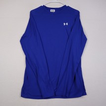Under Armour Heatgear TShirt M Blue Long Sleeve Casual Athletic Training Mens - £8.54 GBP