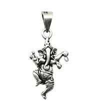 925 Sterling Silver Religious Pendant Lord Ganesha Embossed God - £21.69 GBP
