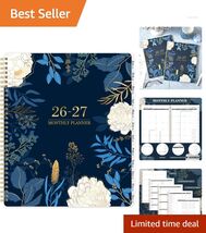 Durable 2- Monthly Planner 11" x 9" - Twin-Wire Binding, Tabs &amp; Back Pocket - $19.75