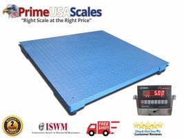 5,000 LB x 1 LB Optima NTEP 3&#39; x 3&#39; Floor, Pallet Scale With Indicator NEW !! - £631.27 GBP