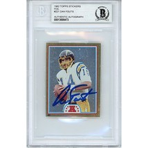 Dan Fouts San Diego Chargers Signed 1982 Topps Beckett BGS On-Sticker Auto Slab - £70.48 GBP