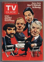 ORIGINAL Vintage TV Guide February 20, 1982 No Label 60 Minutes Ed Bradley - £11.14 GBP