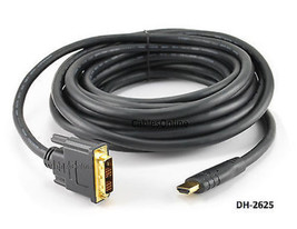 25Ft Dvi-D Single Link To Hdmi Male/Male 26Awg Monitor Video Cable, Dh-2625 - £47.97 GBP