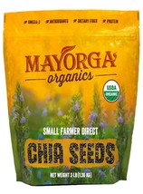 Mayorga Organics Chia Seeds Net Weight 3 LB (1.36KG) Non-GMO New - £12.54 GBP