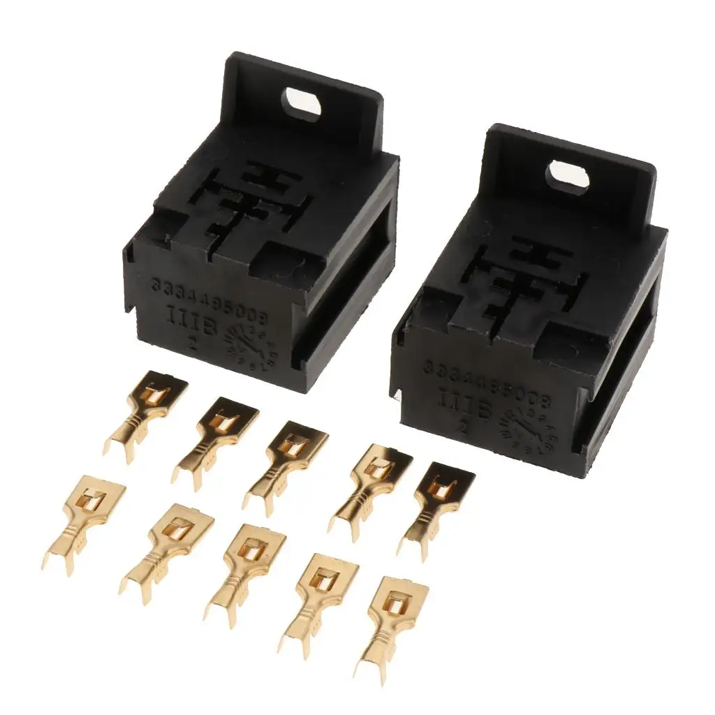 Universal Relay Holder Box With 10x ss Terminals,2PCS 5Pin relays Holders for ca - £42.36 GBP