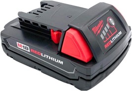 Red Lithium-Ion Battery, Milwaukee M18, 1 Point 5 Ah, 48 Point 11. - £35.84 GBP