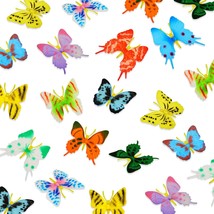 48 Pcs Plastic Butterflies Toy Butterflies Action Figures Art Lifelike Butterfly - £25.16 GBP