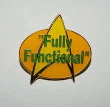 Star Trek: The Next Generation Fully Functional Phrase Enamel Metal Pin 1989 - £6.13 GBP
