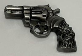 Revolver Belt Buckle with Skull Biker Steampunk NRA Firearms - $15.92