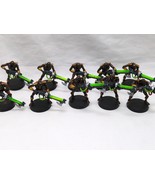 (10) Painted Warhammer 40k Necron Warrior Translucent Rods Miniatures - $49.49