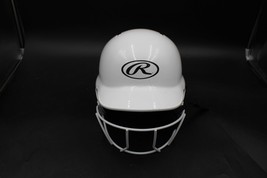 Rawlings MLTBH-R1  Youth Batting Helmet - WHITE w/ Face Guard + Chin Strap - £27.22 GBP