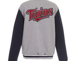 MLB Minnesota Twins  Reversible Full Snap Fleece Jacket JHD Embroidered ... - £107.90 GBP