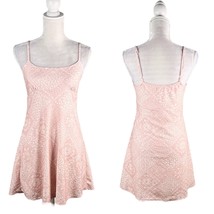 Altar&#39;d State Dress M Pink Cream Adjustable Straps Mini Lined  - £22.91 GBP