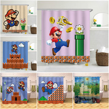 Super Mario Bro Shower Curtain SetsWaterproof Polyester Bathtub Decor Curtain70&quot; - £14.51 GBP+