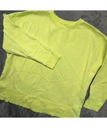 Lou &amp; Grey XL Neon Yellow Comfy Pullover Sweatshirt Casual Everyday Athl... - €19,73 EUR