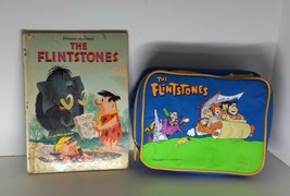 Vintage Flintstones Lot  Big Golden Book Soft Thermos Lunch Kit Hanna Ba... - $11.88