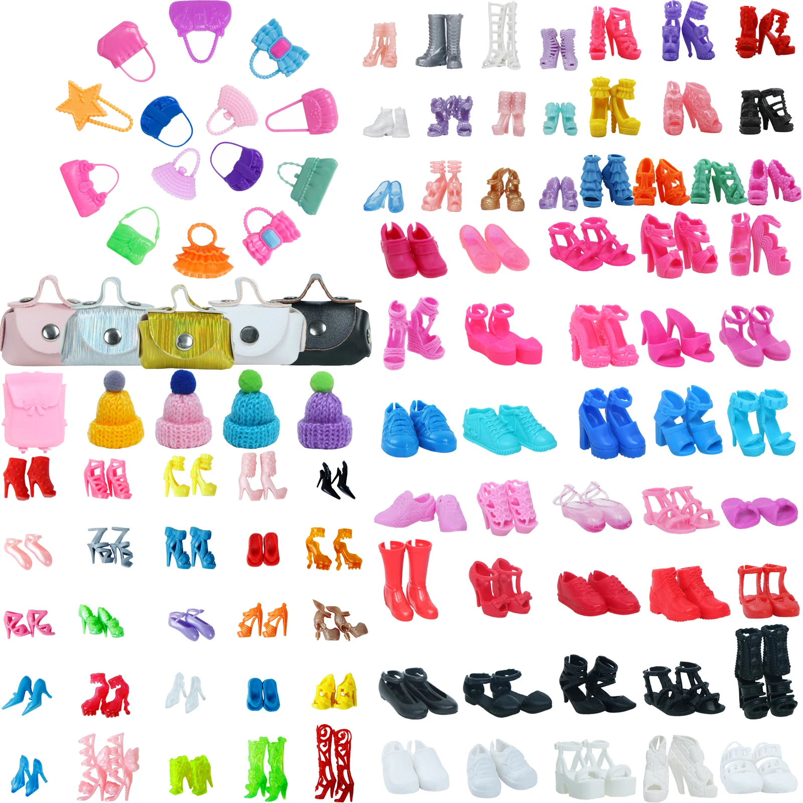 Wholesale Doll Accessories for Barbie Doll High Heels Shoes Flat Slipper Boots - £8.17 GBP+