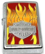 Retired Sharp 2005 Harley Davidson Flame Emblem Zippo Lighter - €49,45 EUR
