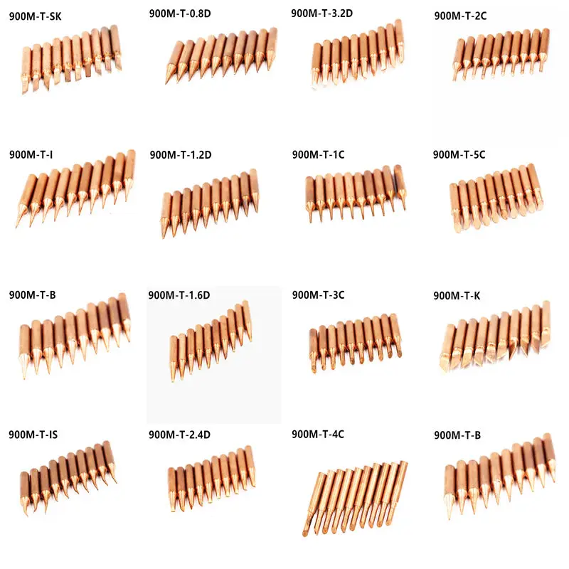 15 modles Lead-free 900M T Series Pure Copper Soldering  Tip Welding Sting For H - £131.01 GBP