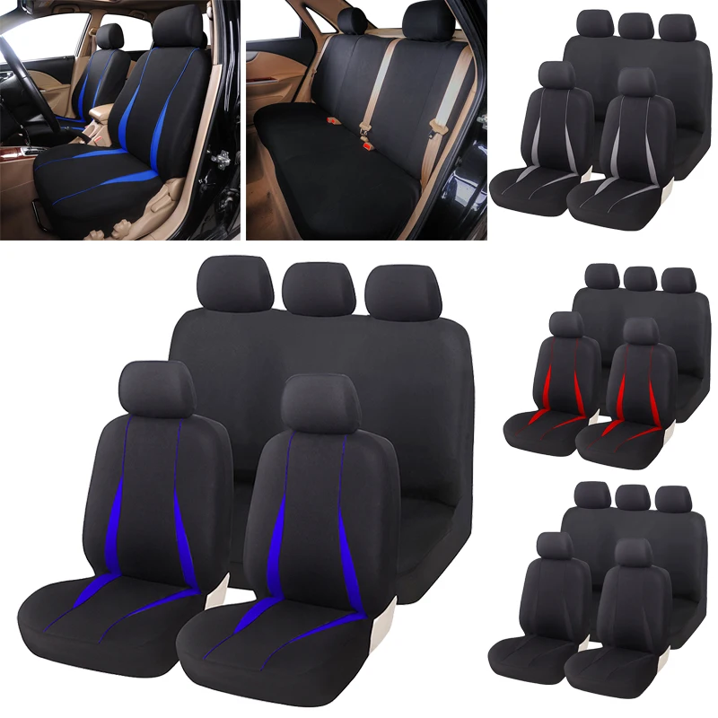 AUTOYOUTH 9pcs Universal Car Seat Covers Auto Protect Covers Automotive Seat - £12.85 GBP+