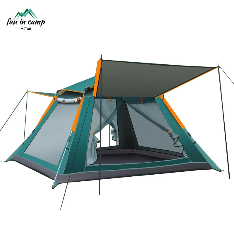 3-4 Person Large Camping Tent Waterproof Auto Instant Hiking Family Tents - £487.96 GBP
