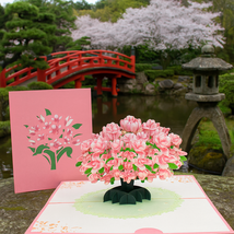 Magnolia tree pop-up card 15cm x 20cm UK sales only - $10.00