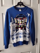 Star Wars Sweater Men’s M Blue R2D2 Christmas Pullover Sweater  - £11.26 GBP