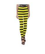 Bumble Bee Stripes Yellow Black Full Print Leggings (XS, S, M, L, XL, 2X... - $44.81 CAD
