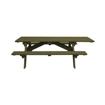 Green Solid Wood Outdoor Picnic Table Umbrella Hole - $2,272.63 CAD