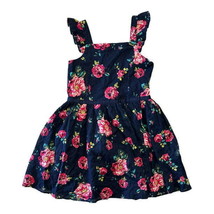 Zunie Girl Girl&#39;s Cotton Floral Print A-Line Knee-Length Dress - Size: L... - £9.07 GBP