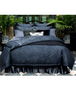 Sferra DANELLO Standard Sham Indigo Egyptian Cotton Jacquard w/Satin-Sti... - $49.01