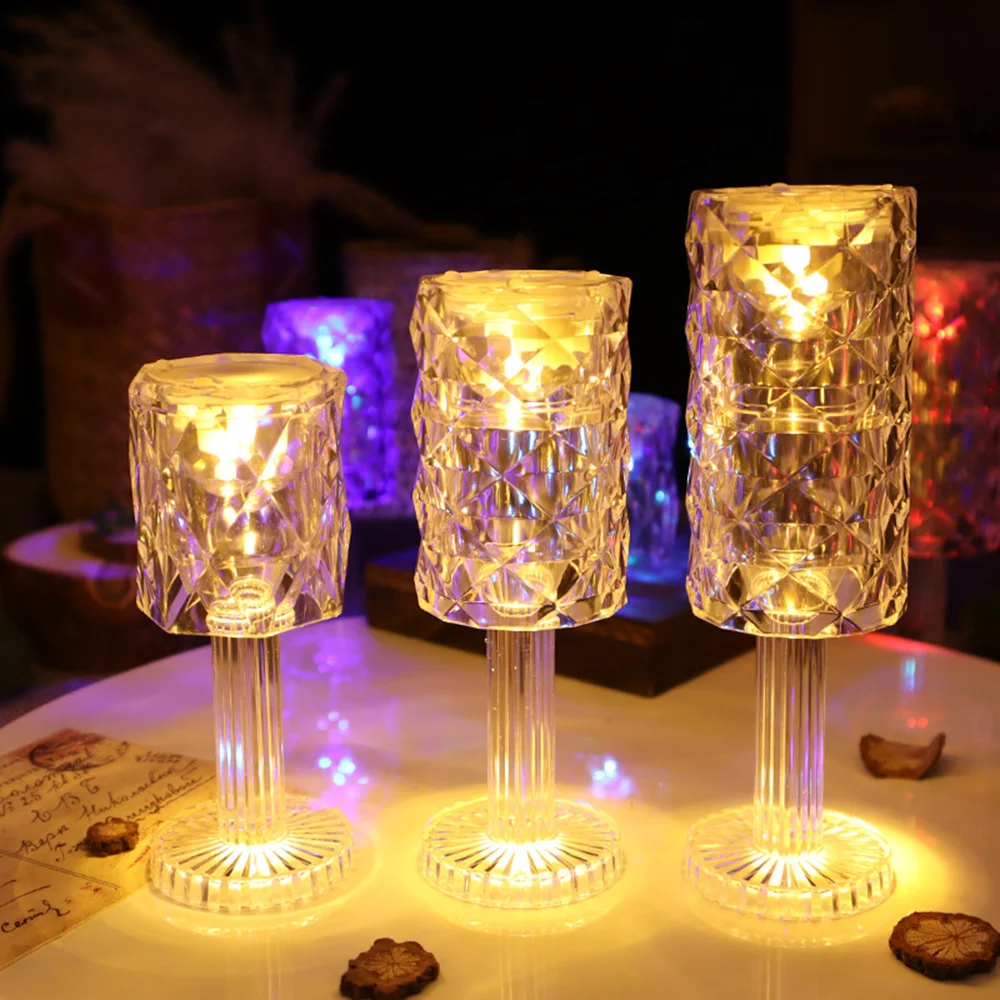 Table lamp, Rose, ambience lamp, crystal wind, flirtatious, bedside lamp, - $16.39
