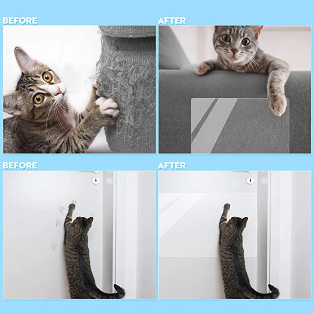 House Home 3PCS Cat Scratch Deterrent Tape Sofa Anti-Scratch Tape Cat Couch Prot - £19.69 GBP