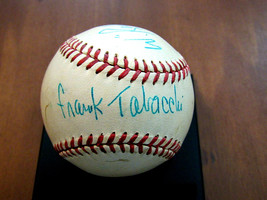  Frank Tabacchi Red Ryan Umpire Black Yankees Signed Auto Spalding Baseball Jsa - £194.21 GBP