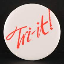 Trimet Bus Tri-It! Portland Oregon 80&#39;s Public Transportation VTG Pinback Button - £14.06 GBP