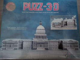NEW Vintage Puzz-3D Puzzle US Capitol Washington Wrebbit 690 Pieces 1991... - $19.75
