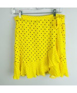 Banana Republic Yellow Polka Dot Ruffle Wrap Skirt - £13.29 GBP