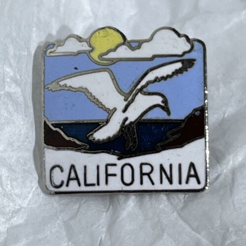 Primary image for California Seagull Coast City State Tourism Lapel Hat Pin