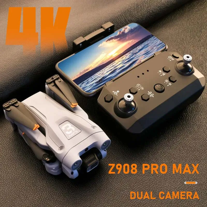 KBDFA MINI Z908Pro Max Drone 4K ESC Professional WIFI FPV Dron Obstac - £44.02 GBP+