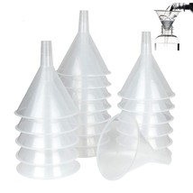 20Pcs Plastic Funnels Set, 4.7 Inch Wide Mouth Clear Plastic Funnels For... - £34.36 GBP