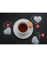 Tea Bags Heart Shaped 5 pieces Love Birthday Mothers day gift Wedding tea  - $12.69