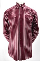 Vintage 80s PANHANDLE SLIM Red Striped Western Pearl Snap Cowboy Shirt Medium M - £29.24 GBP